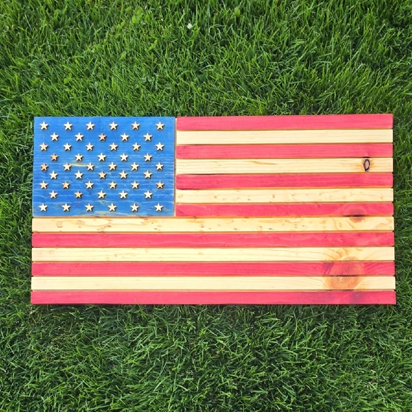 Wooden American Flag Wall Art
